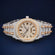 Exquisite royal oak buss down hip hop diamond two tone watch Gurukrupa-Gems