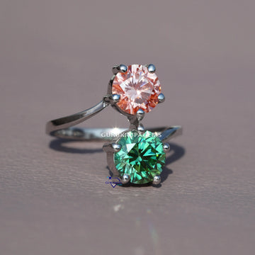 Fashionable women solitaire wedding ring engagement diamond in 14 kt white gold Gurukrupa-Gems