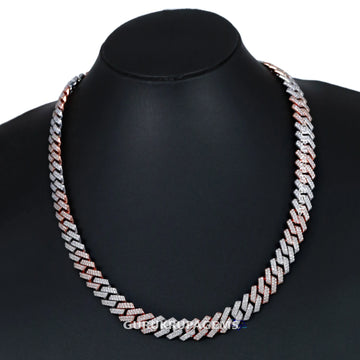 Fashioned for sophistication, our men's hip hop two tone diamond chain exudes 14kt gold embellished with VVS clarity lab-grown diamonds Gurukrupa-Gems