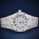 Full White Arabic Dial Hip Hop Diamond Watch VVS Clarity-Gurukrupa-Gems