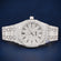 Full white custom made hiphop passed tester watch Gurukrupa-Gems