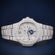 Full white skinny iced out diamond watch Gurukrupa-Gems