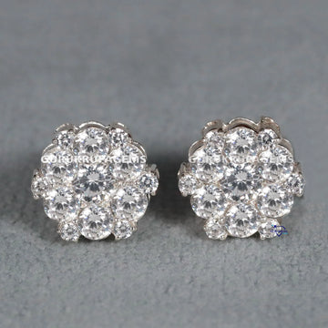 Full white wedding gift occasion earrings Gurukrupa-Gems
