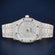 Full White Arabic Dial Hip Hop Diamond Watch VVS Clarity Gurukrupa-Gems