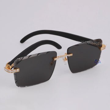 Fully classic black toned VVS diamond sunglasses Gurukrupa-Gems