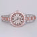 Fully iced out roman dials two tone diamond watch for men