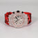 Glamorous hip-hop moissanite diamond watch with a rubber belt