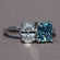 Grace her finger with our 14kt white gold two stone ring featuring lab grown diamonds-Gurukrupa-Gems