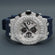 Half iced out hip hop diamond watch chronograph style