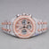 Hip Hop swagger chronograph two tone stainless steel luxury diamond watch for men women Gurukrupa-Gems