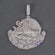 Hip hop diamond pendant crafted in 14 kt white gold with vvs clarity lab grown diamonds Gurukrupa-Gems