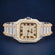 Hip hop iced out 41 mm mens yellow and white roman dial watch Gurukrupa-Gems