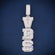 Horizontal style initial vvs diamond letter pendant Gurukrupa-Gems