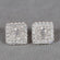 Illuminating Your Beauty with graceful round and baguette cut diamond studded earring in 14 kt white gold for women wore at any occasion-Gurukrupa-Gems