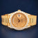 Iced Out Rose Gold Watch with Roman Dial and Diamond Bezel for Men Gurukrupa-Gems