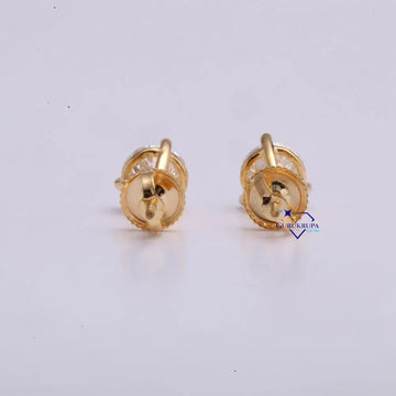 Luxury diamond earring with vvs clarity diamonds for womens in 14 kt yellow gold