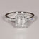 Make a bold impression with this 14 kt white gold emerald round cut ring with VVS clarity Gurukrupa-Gems