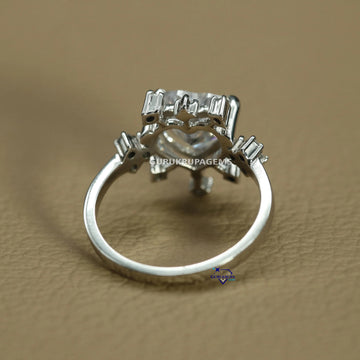 Make a statement with our exquisite heart and round cut diamond ring Gurukrupa-Gems