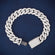 Men’s White Gold Miami Iced Bracelet 8 Inch 13 mm Diamond Link Style for Trendy Hip Hop Look Gurukrupa-Gems