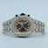 Men's stainless steel chronograph watch, featuring three inner dials and VVS clarity moissanite diamonds Gurukrupa-Gems