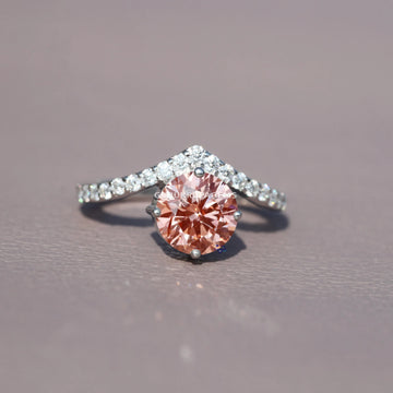 Modern Elegance Solitaire Rings In 14KT white gold with VVS Clarity diamonds for women Gurukrupa-Gems