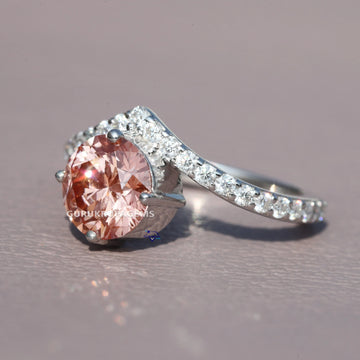 Modern Elegance Solitaire Rings In 14KT white gold with VVS Clarity diamonds for women Gurukrupa-Gems