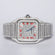 Moissanite diamond studded stainless steel watch with red Roman numerals exudes timeless elegance and style Gurukrupa-Gems