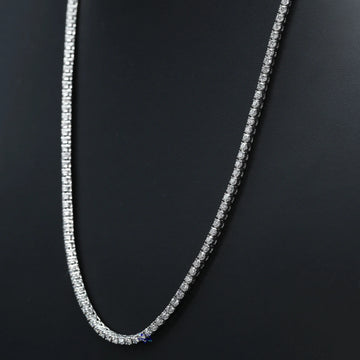 Our men's tennis diamond chain, with 14 kt gold lab-created diamonds, exudes luxury and uniqueness in its design Gurukrupa-Gems