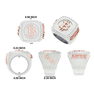 Passed diamond tester full white hip hop diamond star ring (Copy) Gurukrupa-Gems