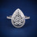 Pear shape wedding engagement diamond ring Gurukrupa-Gems