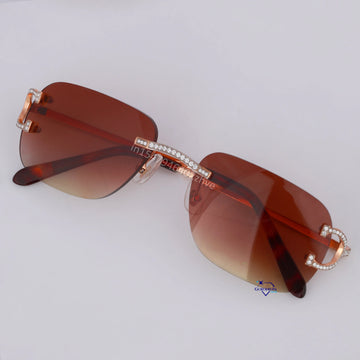 Red colored glasses with diamond studded new luxury accessory for men Gurukrupa-Gems