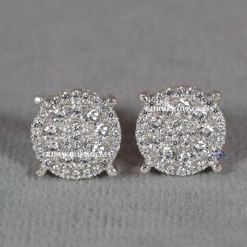 Rich 14 kt Gold round Brilliant cut Diamond earring Unmatched Glamour for Every Occasion Gurukrupa-Gems