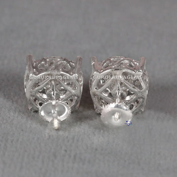 Rich 14 kt Gold round Brilliant cut Diamond earring Unmatched Glamour for Every Occasion Gurukrupa-Gems