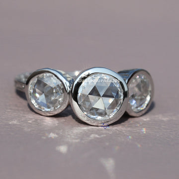 Rose Cut Lab Grown Solitaire Ring For Women With Luxury Fashion Gurukrupa-Gems