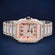 Rose gold moissanite watch fully iced with unique multicolor details for standout style Gurukrupa-Gems