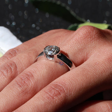 Simple Wedding solitaire diamond ring made from lab grown diamonds in 14 kt white gold Gurukrupa-Gems