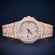 Skinny fit 41 mm rose gold diamond watch Gurukrupa-Gems