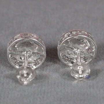 Small yet stylish design 14 kt lab grown diamond earring for girls and women with vvs clarity diamonds Gurukrupa-Gems
