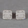 Square shape diamond studded 14 kt white gold diamond earring for engagement for regular wear Gurukrupa-Gems