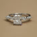 Stunning 14kt white gold ring with VVS clarity labgrown cushion and marquise cut diamond ring Gurukrupa-Gems