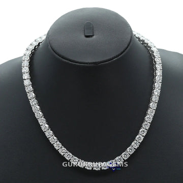 Stunning 16 inch 6 mm all white vvs clarity passed tester tennis chain Gurukrupa-Gems