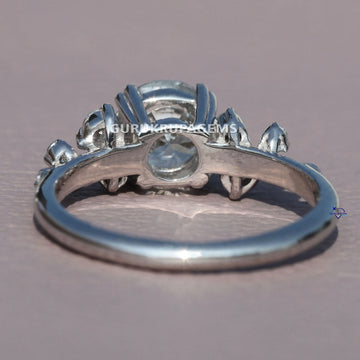 Stylishly crafted 14 kt white gold womens solitaire diamond ring with VVS clarity diamonds Gurukrupa-Gems