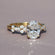Stylishly crafted this unique oval and round cut solitaire diamond ring in 14 kt yellow gold lab grown diamonds-Gurukrupa-Gems
