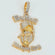 Trending rappers swaggering heavy hip hop 14 KT lab grown diamond pendant for mens with VVS clarity