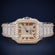 Two Toned Roman Dials Hip Hop Iced Out Watch Gurukrupa-Gems