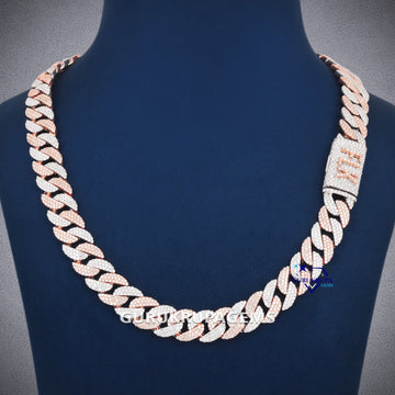 Two tone 22 inch 14mm miami cuban diamond chain Gurukrupa-Gems