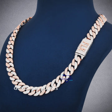 Two tone 22 inch 14mm miami cuban diamond chain Gurukrupa-Gems