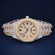 Two tone buss down hip hop diamond watches-Gurukrupa-Gems