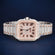 Two tone rose and white fully iced out diamond watch Gurukrupa-Gems
