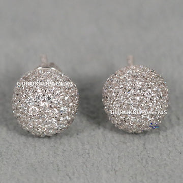 Unique And Luxury 14 kt White Gold Earrings For Women with VVS clarity diamonds Gurukrupa-Gems